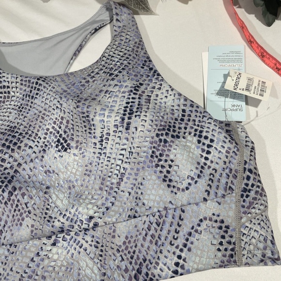 NWT Zella‎ [ XL ] Live In Racerback Bra in Blue Celestial Serpent Print - Picture 6 of 12
